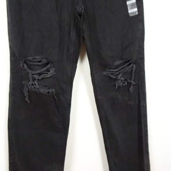 Levi's Baggy Jeans Women's Size 29x31 Black Denim Silvertab Distressed Straight - Picture 3 of 14